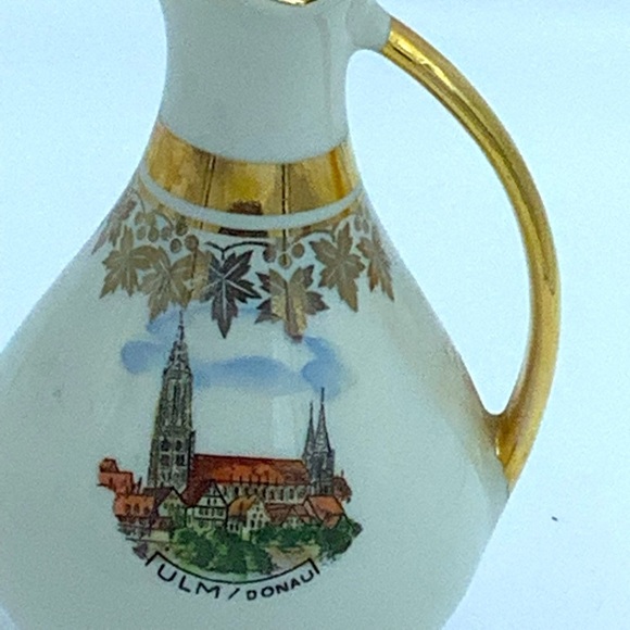 Vintage Handausgemalt Bavarian Small Pitcher/Vase - Picture 4 of 11